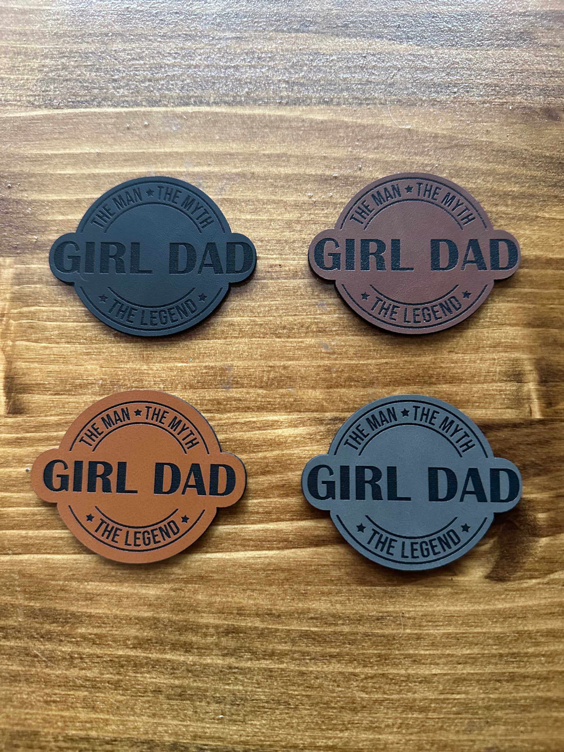 Girl Dad Leather Patch Hat – “The Man • The Myth • The Legend”