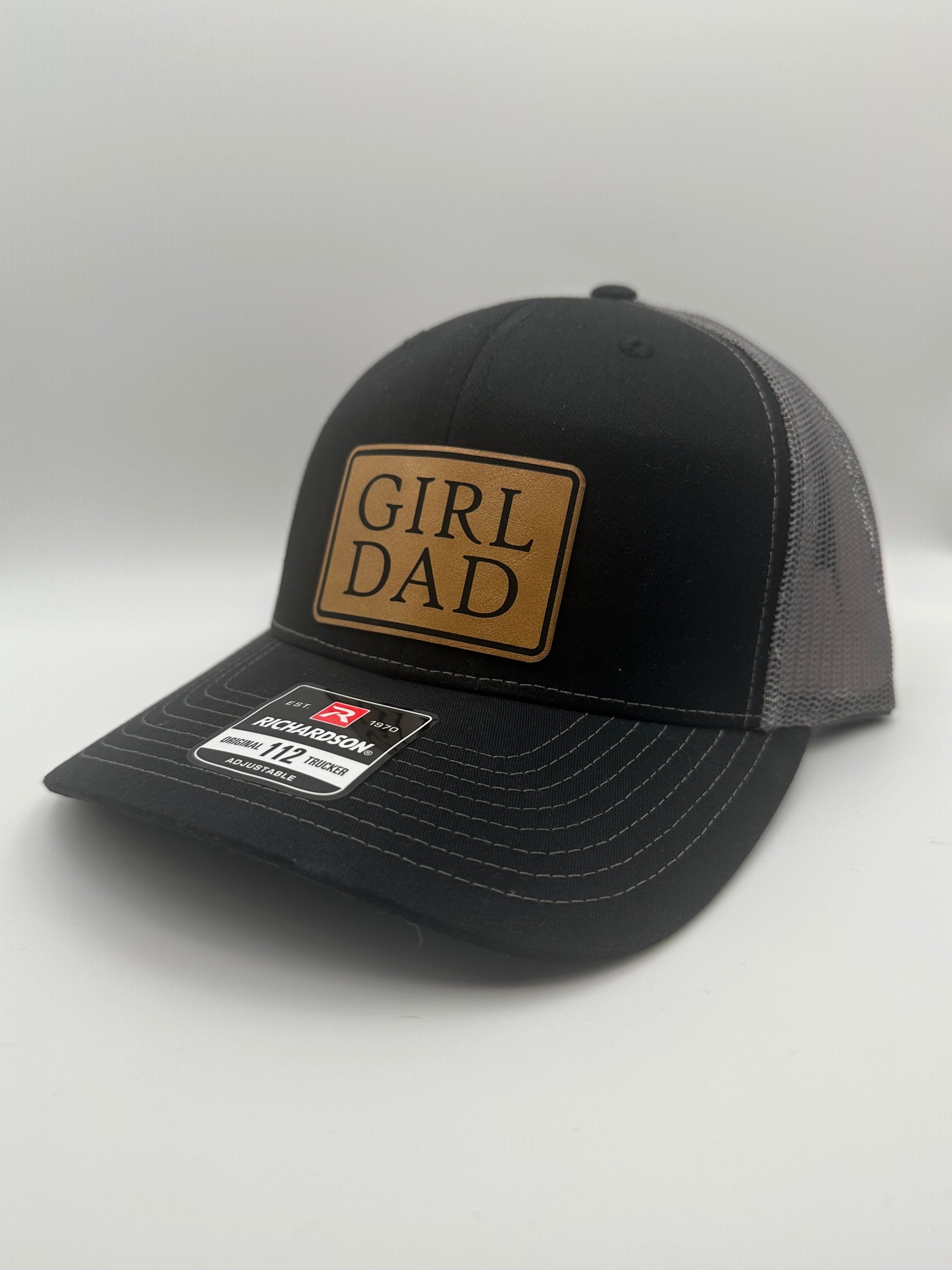 GIRL DAD Leather Patch Trucker Hat